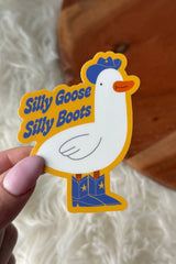 Silly Goose, Silly Boots Cowboy Sticker