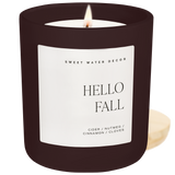 Hello Fall 15 oz Candle, Matte Jar