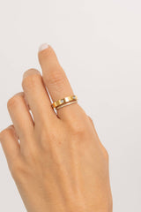 Gold Tennis Ring Band