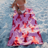 Lobster Quick Dry Reversible Pool Towel