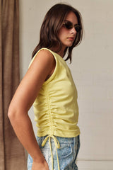Side Ruched Tie Tank 2 Colors!