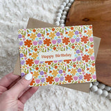 Happy Birthday Floral Greeting Card