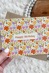 Happy Birthday Floral Card