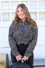 Animal Collared Jacket