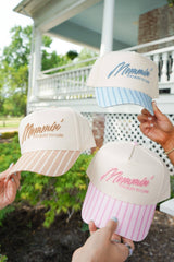 Mommin' Striped Vintage Trucker Hat