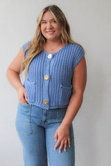 Benedette Sleeveless Crew Neck Vest