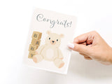 Congrats Teddy Bear Card