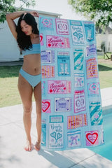 Traveling Matchbook Reversible Beach Towel