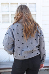 Polka Dot Collared Sweater
