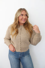 Trudy Long Sleeve Crew Neck Cardi