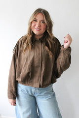 Suede Pleated Jacket