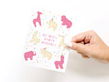 Go Wild Party Animal Frosted Cookies Card