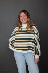 Striped Oversized Crewneck Top