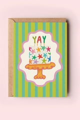 YAY Star Cake Card