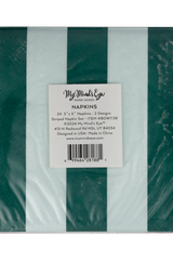 Red and Pink Green and Mint Striped Cocktail Napkin Set