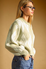 Argyle Pattern Cardigan