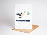 Little Cutie On the Way Stork Card