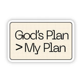 God's Plan > My Plan Sticker