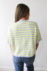 Sky Stripe Soft Button Down Cardigan