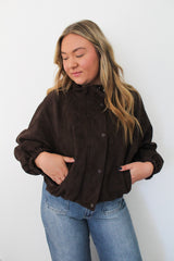Mia Imitation Suede Balloon Jacket