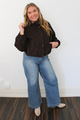 Mia Imitation Suede Balloon Jacket