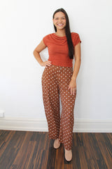 Polka Dot Barrel Pants