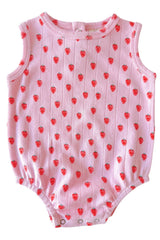 Pink Strawberry Bubble Onesie