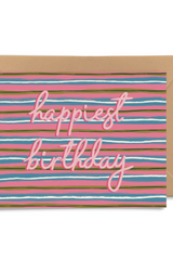 Happiest Birthday Stripe Card