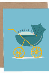 Baby Carriage Greeting Card