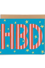 HBD Blue Stars Card