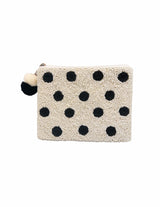Polka Dot Beaded Coin Pouch