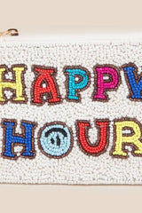 Happy Hour Beaded Coin Pouch