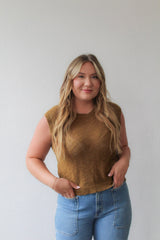 Ombre Style Sleeveless Knitted Top