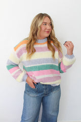 Multi Color Stripe Oversized Sweater
