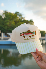 Catch You Later Green Stripe Hat