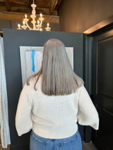 Round Neck 3/4 Sleeve Knitted Top