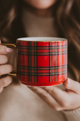 Red Plaid Coffee Mug
