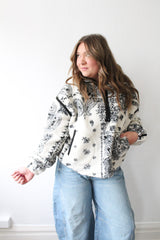 Mila Printed 1/2 Zip Sherpa