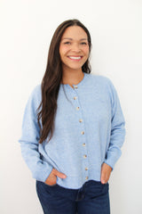 Striped Button-Up Sweater
