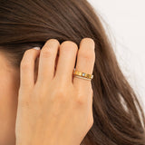 Gold Tennis Ring Band