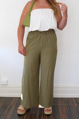 Paisley Wide Leg Pull On Pants