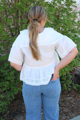 Eyelet Ruffled Blouse