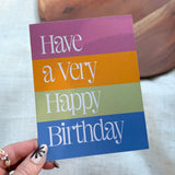 Have A Very Happy Birthday Colorful Card