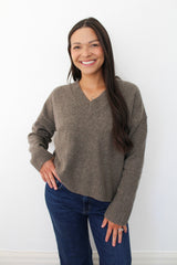 V-Neck Long Sleeve Sweater Top