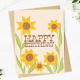 Happy Birthday Sunflowers Card