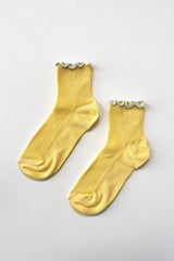 The Petite Ruffled Modal Socks