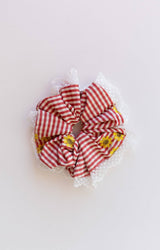 KAXI Sunflower Embroidered Oversized Lace Scrunchie