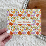 Happy Birthday Floral Greeting Card