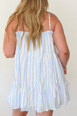 Striped Tiered Mini Dress