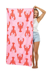 Lobster Quick Dry Reversible Pool Towel